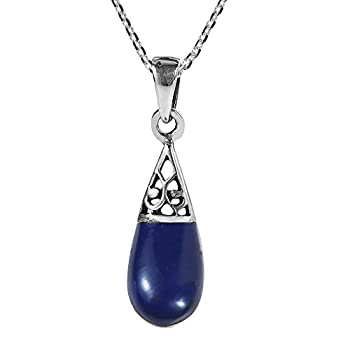 【中古】【輸入品・未使用】フィリグリー旋回ティアドロップSimulatedブルーlapis-lazuli Inlay。925スターリングシルバーペンダントネックレス 【中古】【輸入品・未使用】フィリグリー旋回ティアドロップSimulatedブルーlapis-lazuli Inlay。925スターリングシルバーペンダントネックレス