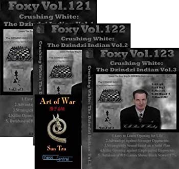 【中古】【輸入品 未使用】Foxy Chess Openings カンマ Vol. 121-123: Crushing White with the Dzindzi-Indian カンマ 3 Volume Set ChessCentral 039 s ダブルクォーテ Art of War