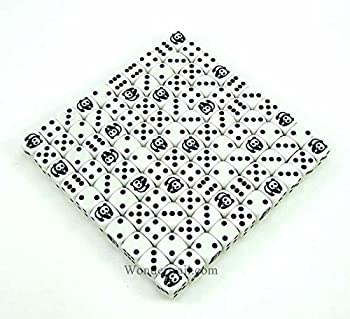 šۡ͢ʡ̤ѡPanda Dice D6 White Opaque with Black Pips 16mm (5/8in) Set of 100 Dice Koplow Games