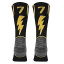【中古】【輸入品・未使用】kitnsox大人用Youth Mid Calfクッションチームスポーツ数ソックスバスケットボールサッカー野球ゴールド/ブラック M
