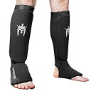 【中古】【輸入品・未使用】Meister MMA 伸縮性生地 すね & 甲パッド入りガード(ペア)