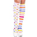 【中古】【輸入品・未使用】MUSIC LEGS(ミュージックレッグ)クラウン アクリル ニーハイソックス レインボー 5700
