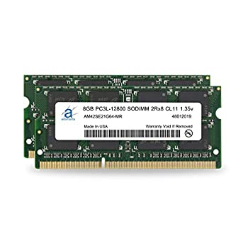 Adamanta 16?GB ( 2?x 8gb )ノートPCメモリアップグレードfor Dell Precision m6800?ddr3l 1600?MHz pc3l - 12800?SODIMM 2rx8?cl11?1.35?Vノー