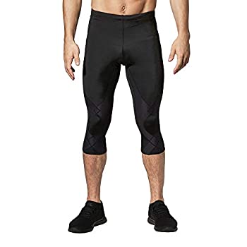 【中古】【輸入品・未使用】(Small%カンマ% Black) - CW-X 3/4 Capri Stabilyx High Performance Compression Sports Tight