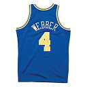【中古】【輸入品・未使用】Mitchell & Ness クリス・ウェバー ゴールデンステート・ウォリアーズ NBA スローバックジャージー (M)