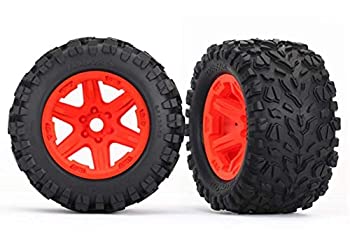 【中古】【輸入品・未使用】Traxxas 8672A 3.8インチホイール タロンEXTタイヤ付き オレンジ