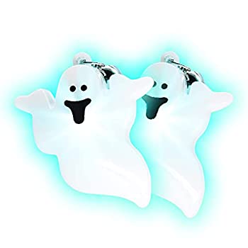 【中古】【輸入品・未使用】ライトアップ ジャンボ ハロウィン 不気味なホワイトゴースト クリップオンイヤリング - 1ペア