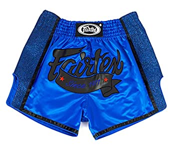 yÁzyAiEgpzFairtex Muay Thai Boxing Shorts BS1702 size L Blue color XJbg G^C {NVOV[c