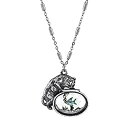 【中古】【輸入品・未使用】1928 Jewelry レディース ピューターキャット ブルーエナメルフィッシュボウル 30インチネックレス シルバー ワンサイズ