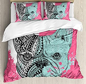 ޡåȥץ饹㤨֡šۡ͢ʡ̤ѡ(King%% Multi 1 - Modern Duvet Cover Set by Ambesonne%% French Bulldog Split with Ethnic and Paintbrush Artwork%% 3 Piece BedפβǤʤ52,720ߤˤʤޤ