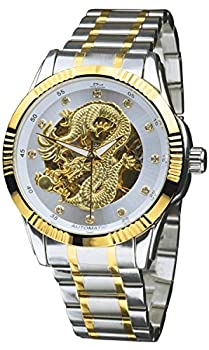 【中古】【輸入品・未使用】Daniel Steiger自動メンズ腕時計???GoldenドラゴンChinese Dragon Dial withホワイトサラウンド???Crystal Hour Markers???2ゴールド&スチール仕 【中古】【輸入品・未使用】Daniel Steiger自動メンズ腕時計???GoldenドラゴンChinese Dragon Dial withホワイトサラウンド???Crystal Hour Markers???2ゴールド&スチール仕