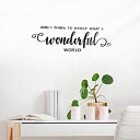【中古】【輸入品・未使用】ビニール製ウォールアートデカール - and I Think to Myself What A Wonderful World - 8...