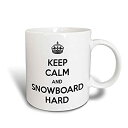 【中古】【輸入品・未使用】(330ml Magic Transforming Mug) - 3dRose mug_173382_3 Keep Calm and Snowboard Hard White and Black Magic Transforming Mug%カンマ% 330ml