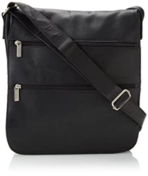 【中古】【輸入品・未使用】David King & Co 167B Laptop Messenger Bag with 2 Zip Pockets- Black 1