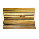 【中古】【輸入品・未使用】EcoDecors 23インチ x 15インチ チーク材 シャワー バスフロアマット ナチュラルアースティーク仕上げ