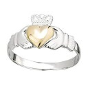 【中古】【輸入品・未使用】バレンタインの日ギフトWomensクラダリングシルバー& 10?Kゴールドアイルランド製