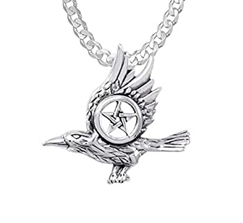 【中古】【輸入品・未使用】0.925スターリングシルバーRaven with Pentagram Wiccanペンダントネックレス 【中古】【輸入品・未使用】0.925スターリングシルバーRaven with Pentagram Wiccanペンダントネックレス