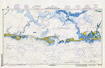 地図 | Matecumbe To Grassy Key%カンマ% 1971 Nautical NOAA チャート | フロリダ (FL) | ヴィンテージウォールアート 54in x 36in NOAA501984_543