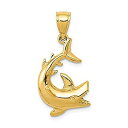 【中古】【輸入品・未使用】14k イエローゴールド シャーク ペンダント チャーム ネックレス 海洋生物 魚 男性 ファイン ジュエリー 父 男性 ギフト