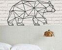 【中古】【輸入品・未使用】dekadronメタルウォールアート???Geometric Bear -3d壁シルエットメタルウォール装飾ホームオフィス寝室リビング...