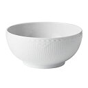 【中古】【輸入品・未使用】Royal Copenhagen ホワイトフルートハーフレースサービングボウル