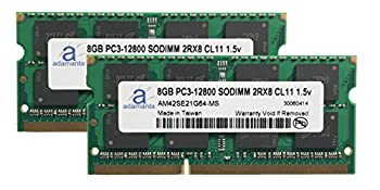 Adamanta 16GB (2x8GB) ノートパソコンメモリアップグレード iBuyPower Valkyrie CZ-27 DDR3 1600 PC3-12800 SODIMM 2Rx8 CL11 1.5v ノートブッ