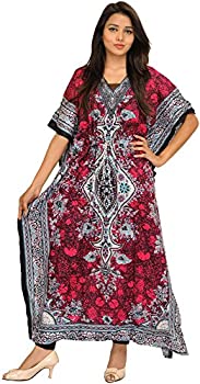 【中古】【輸入品・未使用】エキゾチック インディア カフタンプリント ウエストにDoriとフローラルモ..