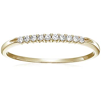 【中古】【輸入品・未使用】Vir Jewels 1/10カラットプチダイヤモンド結婚指輪 10Kホワイトゴールド プロングセット