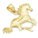 【中古】【輸入品・未使用】14k イエローゴールド 馬チャームペンダント (サイズ: 30 x 31 mm)