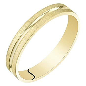 【中古】【輸入品・未使用】レディース 14K イエローゴールド 3mm 結婚記念指輪 デュアル仕上げ サイズ4~9 【中古】【輸入品・未使用】レディース 14K イエローゴールド 3mm 結婚記念指輪 デュアル仕上げ サイズ4~9