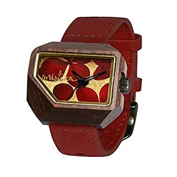 【中古】【輸入品・未使用】手作り木製腕時計 本物の花付き ミストラジュノ レッド 【中古】【輸入品・未使用】手作り木製腕時計 本物の花付き ミストラジュノ レッド