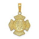 【中古】【輸入品・未使用】14金 イエローゴールド 聖フローリアン バッジ メダルペンダント (32X24 MM)
