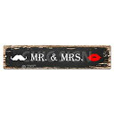 【中古】【輸入品・未使用】Mr。& Mrsサインヴィンテージ素朴なストリートサインプレートビーチバーパブCafe Restaurant shopホーム部屋壁ドア...