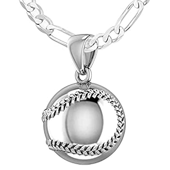 【中古】【輸入品・未使用】US Jewels And Gems レディース 925スターリングシルバー 小さな3D野球ボール スポーツチャームペンダントネックレス 18インチ~24インチ 【中古】【輸入品・未使用】US Jewels And Gems レディース 925スターリングシルバー 小さな3D野球ボール スポーツチャームペンダントネックレス 18インチ~24インチ