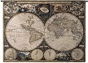 【中古】【輸入品・未使用】FineArtTapestries 1447-WH Old World Map Wall Tapestry