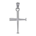 【中古】【輸入品・未使用】26mm クロスベースボールバット チャーム スターリングシルバー