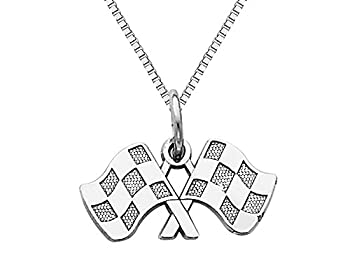 【中古】【輸入品・未使用】Checkeredフラグペンダントチェーン付きネックレス14?Kホワイトゴールド 【中古】【輸入品・未使用】Checkeredフラグペンダントチェーン付きネックレス14?Kホワイトゴールド