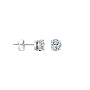 【中古】【輸入品・未使用】Diamondere 天然認定宝石 ソリティア プチスタッドピアス 14Kホワイトゴールド 0.20カラット女性用(4)