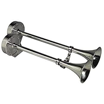 【中古】【輸入品・未使用】Schmitt & Ongaro Marine 12428 Ongaro Deluxe SS Dual Trumpet Horn - 24V