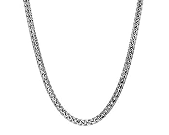 【中古】【輸入品・未使用】スターリングシルバー 2.5mm-5mm ソリッドフランコチェーンネックレス スクエアボックスリンクチェーン ロジウムネックレス スターリングシルバ 【中古】【輸入品・未使用】スターリングシルバー 2.5mm-5mm ソリッドフランコチェーンネックレス スクエアボックスリンクチェーン ロジウムネックレス スターリングシルバ