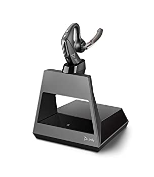 【中古】【輸入品・未使用】Plantronics Voyager 5200 オフィス 一方向ベース (ポリ) Bluetooth 片耳 (モノラル) ヘッドセット ノイズキャンセリング デスクフォンに接続 チ