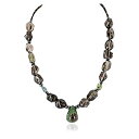 【中古】【輸入品・未使用】Large $ 220?Authentic Made by Charlene Little Navajoシルバー天然ターコイズクォーツネイティブアメリカンネックレス