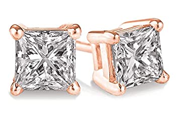 【中古】【輸入品・未使用】パリックス(IGI認定0.70?CT & Up)プリンセスカットダイヤモンドスタッド14?Kから0.04?CT to 2.00?CT clarity-i3