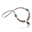 【中古】【輸入品・未使用】Authentic Made by Charlene Little NavajoシルバーグラデーションHeishi、ターコイズネイティブアメリカンネックレス(4)