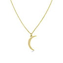 【中古】【輸入品・未使用】チャーム アメリカ - ゴールド 三日月 ネックレス - 14カラット ソリッドゴールド