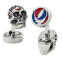 【中古】【輸入品・未使用】(テトシアン) Tateossian Grateful Dead ペイントギアスカルカフリンク ロジウムメッキシルバー