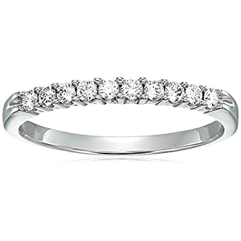【中古】【輸入品・未使用】1/4ctwダイヤモンド 結婚指輪 14K ホワイトゴールド