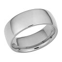 【中古】【輸入品・未使用】Kooljewelry 結婚指輪 14Kホワイトゴールド 8mm 中空 快適フィット(4)