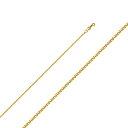 【中古】【輸入品・未使用】TGDJ 14K イエローまたはホワイトまたはローズ/ピンクゴールド ソリッド 1.5mm フラットオープンウィートチェーンネックレス...