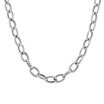 【中古】【輸入品・未使用】Carolyn Pollack .925スターリングシルバー ロープテクスチャーボールドチェーンネックレス 32インチ